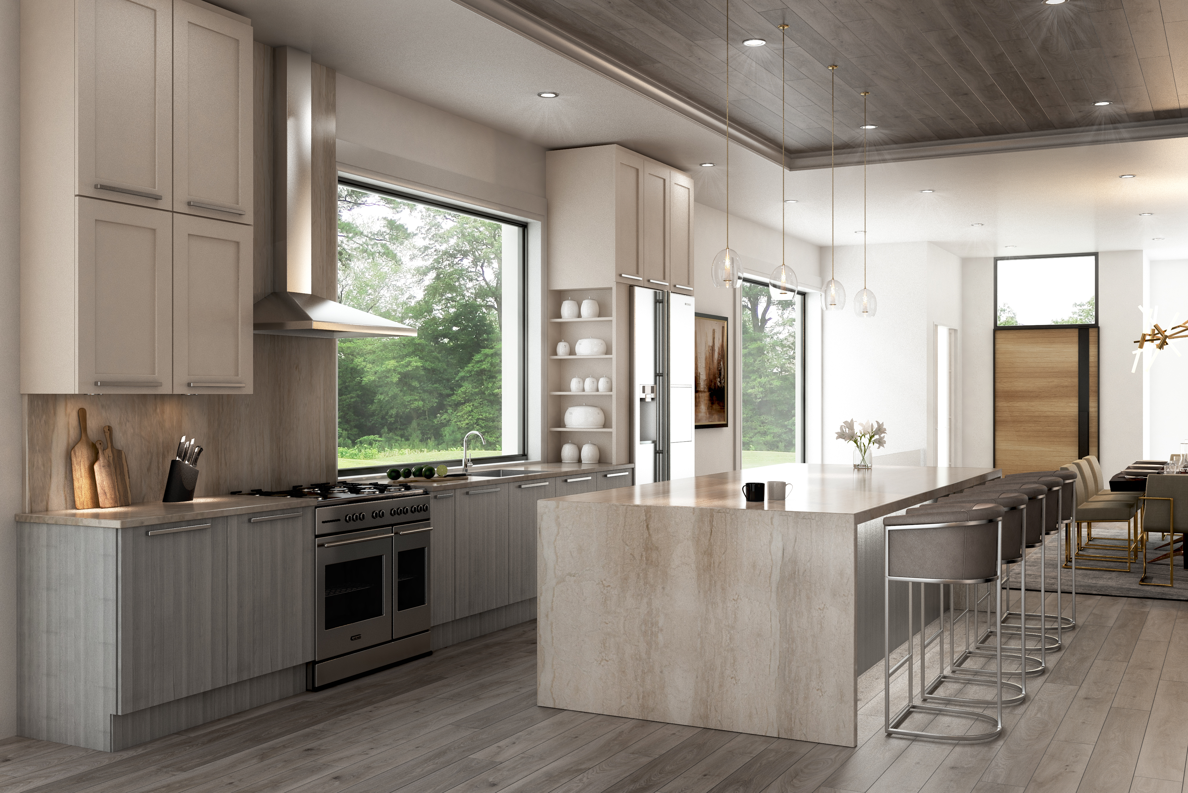 kitchen modern window residence guide designed island interior jordan designer llc features